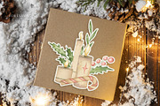 Watercolor Cozy Christmas set, an Illustration by OrangePeafowlArt (Thumbnail 6 of 14)
