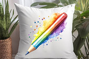 Back to School pencils Clipart, an Illustration by Watercolor design (Thumbnail 6 of 6)