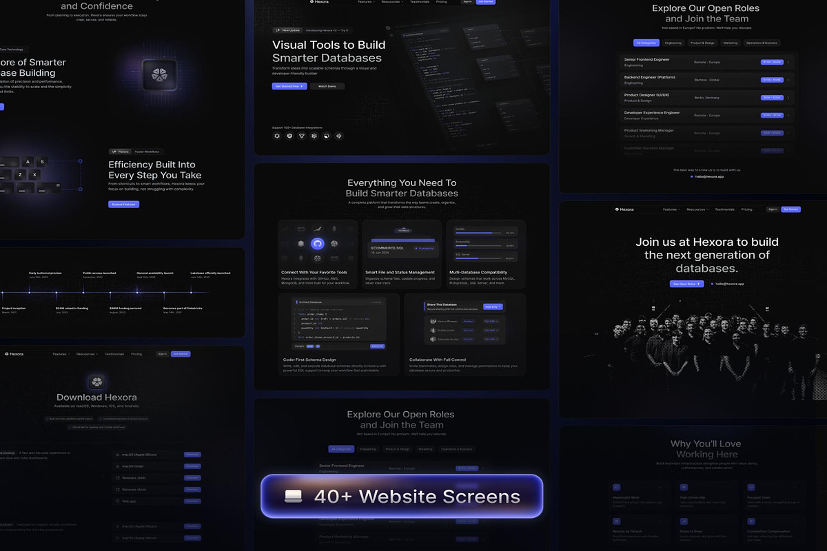 Hexora SaaS Website Template UI Kit, an UI Kit Template by Creative Perspective (Photo 5 of 8)