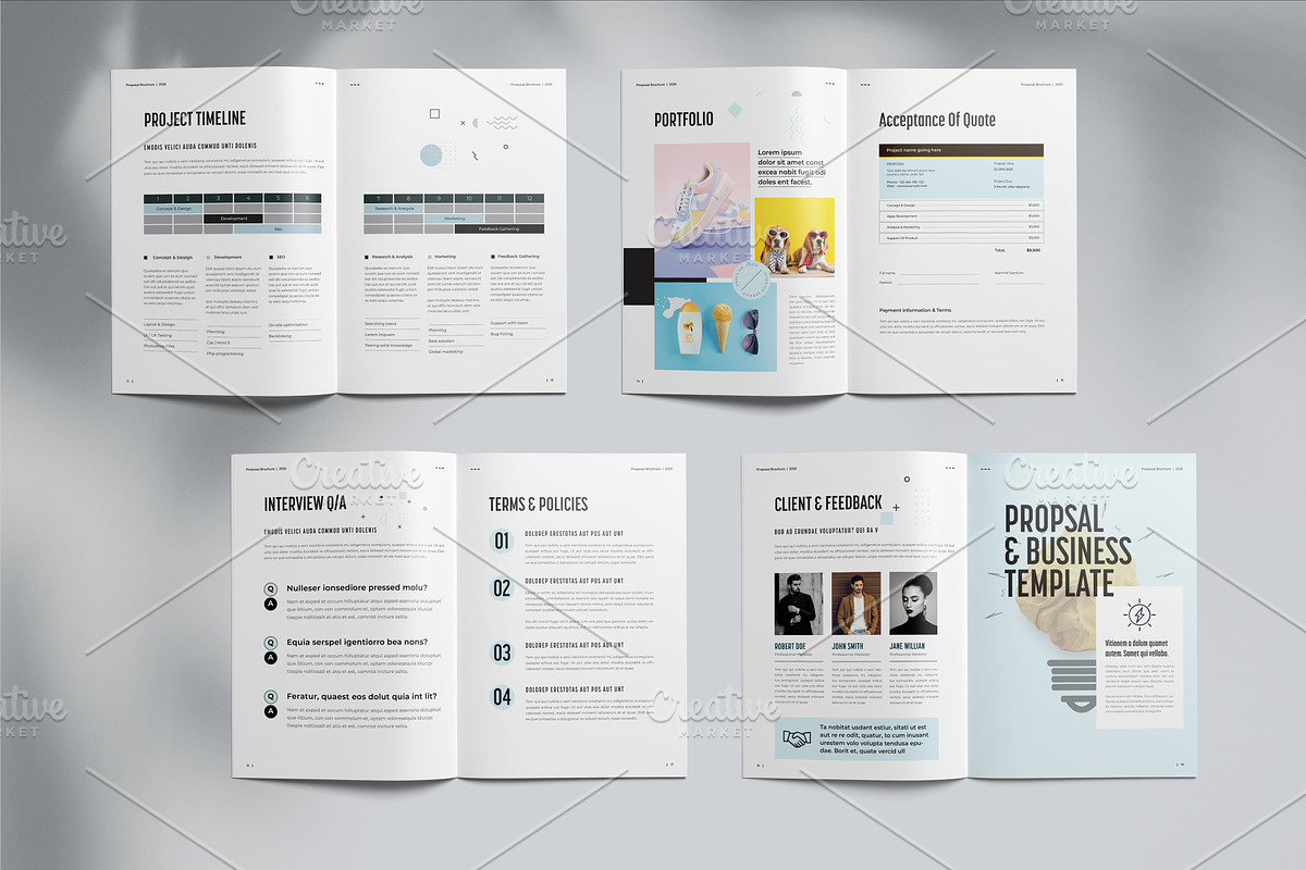 Portfolio Brochure Template, a Brochure Template by Cristal Pioneer (Photo 5 of 5)