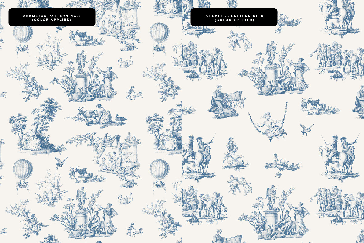 Toile De Jouy Design Collection, a Decorative Illustration by Century Library (Photo 9 of 17)