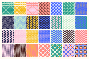 Colorful Herringbone Patterns