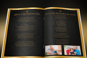 Black Gold Dignity Funeral Program