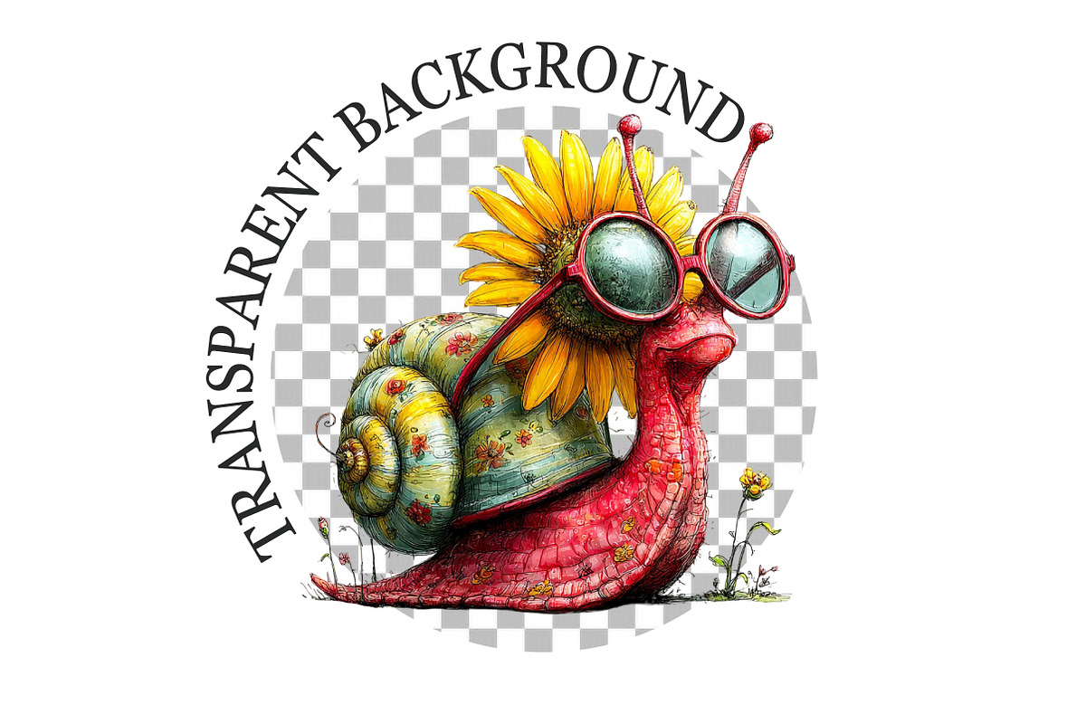 Funny Summer Snail Clipart, a Seasonal Illustration by Rose Art (Photo 5 of 6)