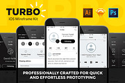 TURBO iOS Wireframe Kit, a Wireframe Template by Just UI (Thumbnail 1 of 11)