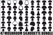Mushroom Silhouette Bundle, an Illustration by musafir_fashion (Thumbnail 1 of 48)