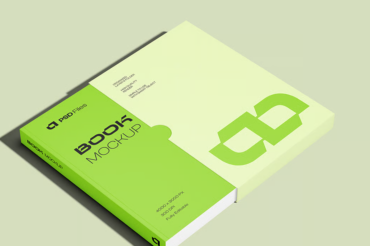 Hardcover Book Presentation Mockup, a Books & Magazine Mockup by ...
