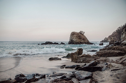 Rocks at the beach of Mazunte