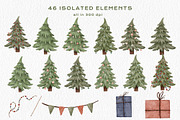 Christmas Pine Trees Ornament PNG, a Decorative Illustration by Rabbit Heart (Thumbnail 3 of 11)