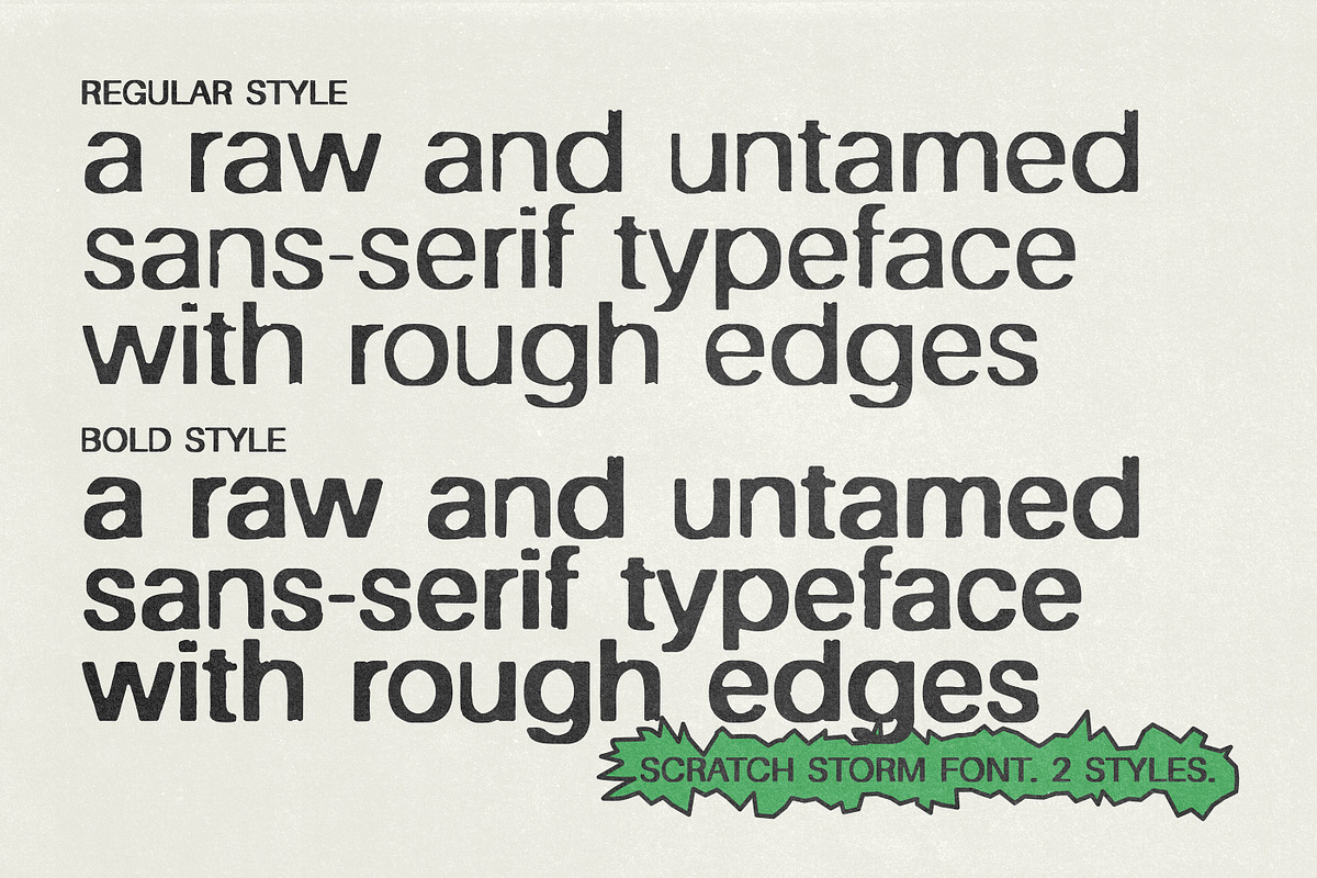 Scratch Storm Textured Typeface, a Sans Serif Font by softulka (Photo 5 of 7)