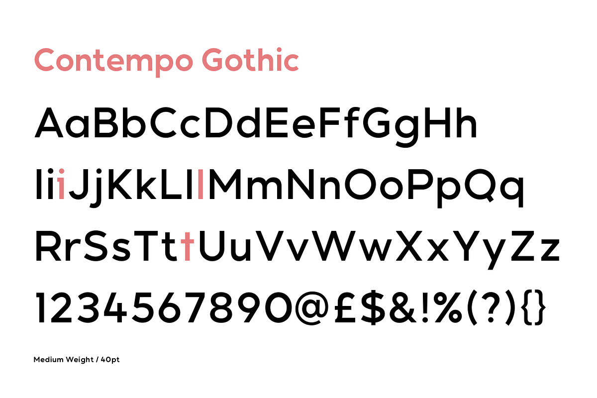 Contempo Gothic - Family, a Sans Serif Font by Arkitype (Photo 2 of 16)