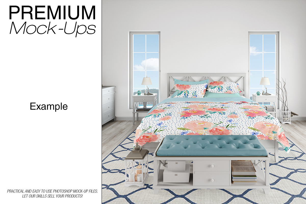 Bedding Mockups Coastal Style, a Product Mockup by mock-ups (Photo 6 of 18)