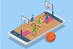 Isometric illustration of a, a Sport Illustration by Golden Sikorka