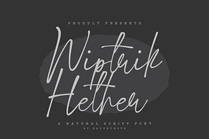 Wiptrik Hether – Natural Script Font