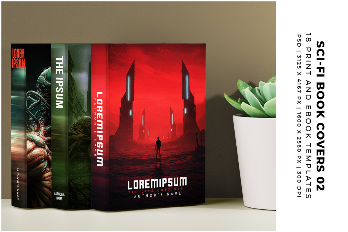 Sci-Fi Book Covers Templates 02 preview 6