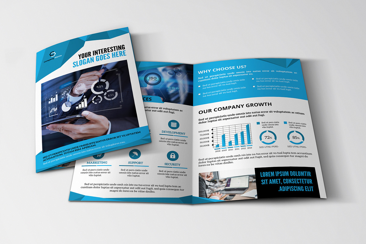 Business Bifold Brochure, a Brochure Template by retrographix (Photo 3 of 5)