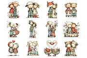 Romantic Easter Couple Clipart, an Illustration by Design Market (Thumbnail 2 of 5)