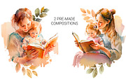 Mom & Baby. Watercolor collection, a Person Illustration by AlineArtStore (Thumbnail 3 of 7)