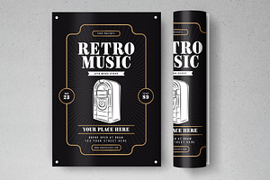Retro Music Flyer, a Flyer Template by lilyshop