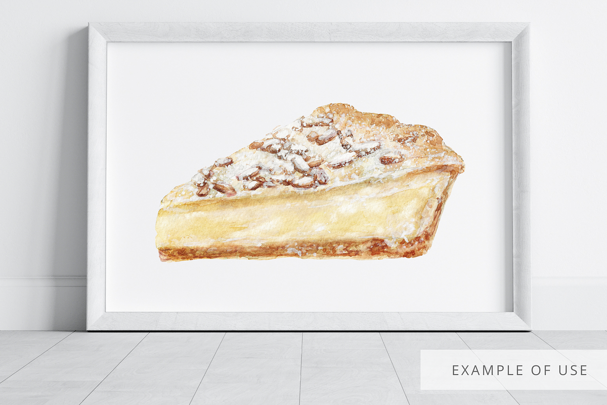 Italian grandmother's cake clipart, a Food Illustration by Kolorata Art (Photo 3 of 3)