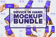 iPhone in hand Mockup BUNDLE, an iPhone Mockup by LazyCrazy (Thumbnail 1 of 6)