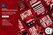 Baseball Social Media Template, a Social Media Template by Geelator Studio (Thumbnail 1 of 4)
