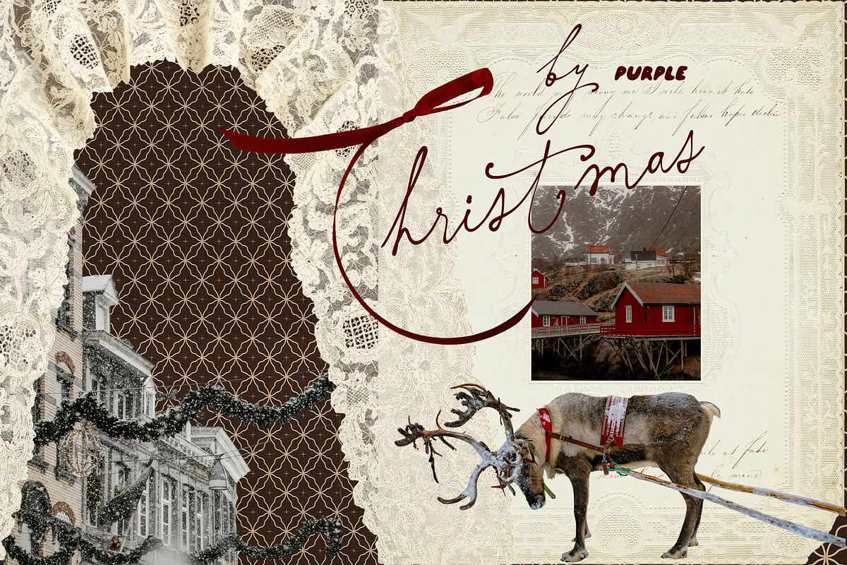 Vintage Christmas Collage, an Object Graphic by Purple (Photo 8 of 12)