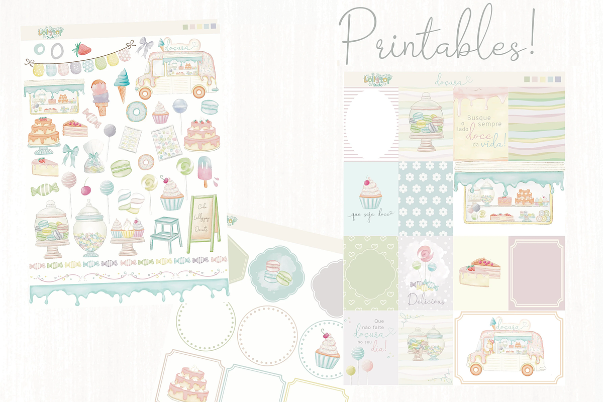 Sweets, Pastel Candy watercolor, an Object Illustration by Lolytop Studio (Photo 8 of 9)
