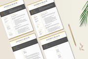 Black and Gold Resume Template, a Resume Template by Stanin Studio (Thumbnail 7 of 10)