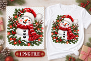Christmas Snowman PNG, a Seasonal Illustration by Watercolor design (Thumbnail 2 of 3)