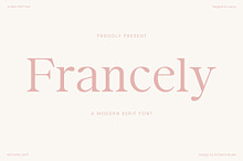 Francely - Elegant Serif Font