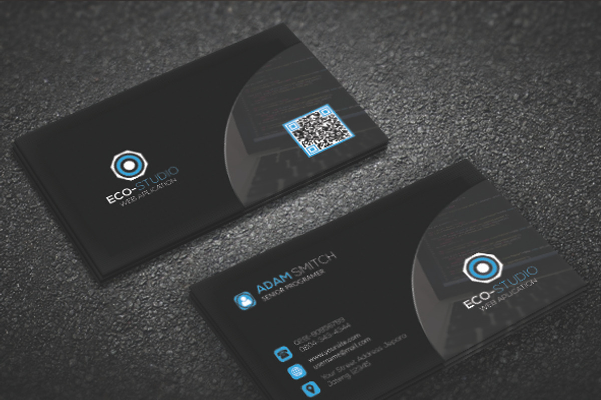 Coding Business Card, a Business Card Template by ABAZ SHOP COLLECTION