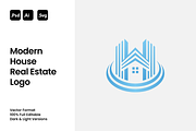 Modern House Real Estate Logo, a Branding & Logo Template by Luxury Logos (Thumbnail 1 of 4)