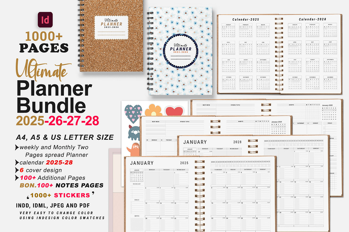 2025-2028 Ultimate Planner Bundle, a Stationery Template by MNT-Creator (Photo 1 of 11)