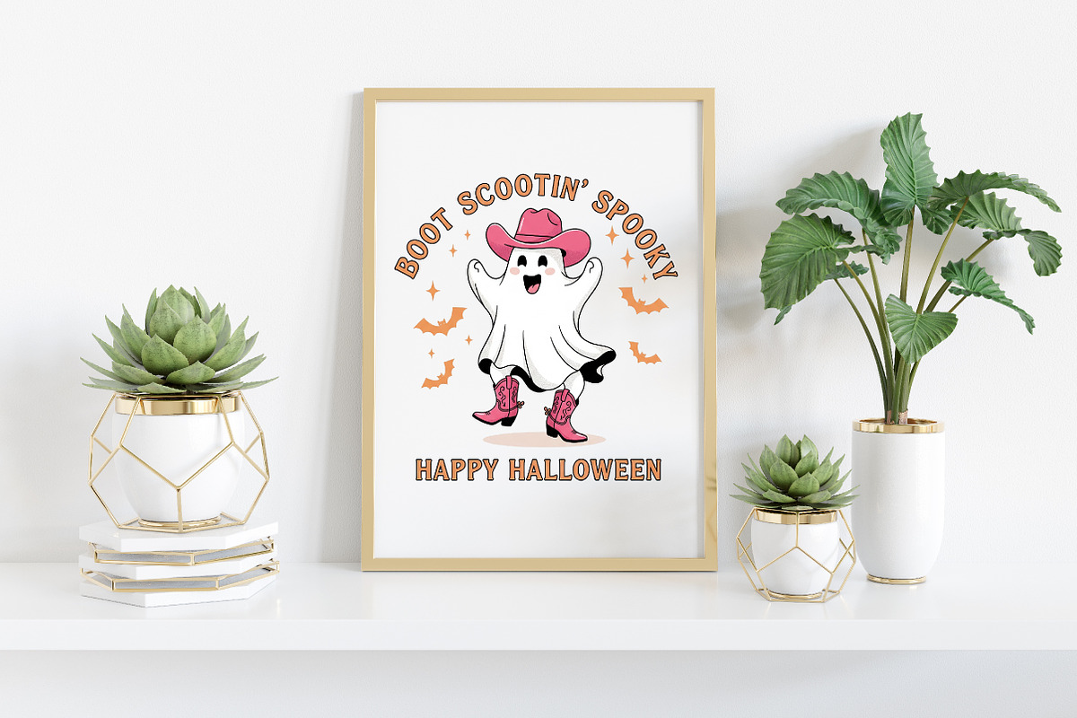 Cute Cowboy Ghost Png, an Illustration by Craft Nest (Photo 3 of 6)