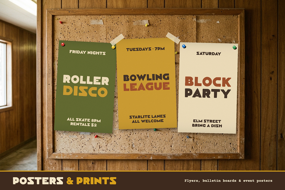 Leisure Suit | 70s Retro Font, a Sans Serif Font by Lauren Hodges (Photo 5 of 13)