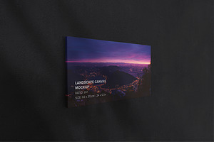 Hanging Landscape Canvas 2x1 Mockup