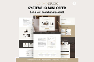 Systeme.io Almond Studio Funnel