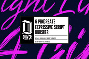 Procreate Expressive Script Brushes, a Brush Add-On by Quiver Supply Co. (Thumbnail 1 of 5)
