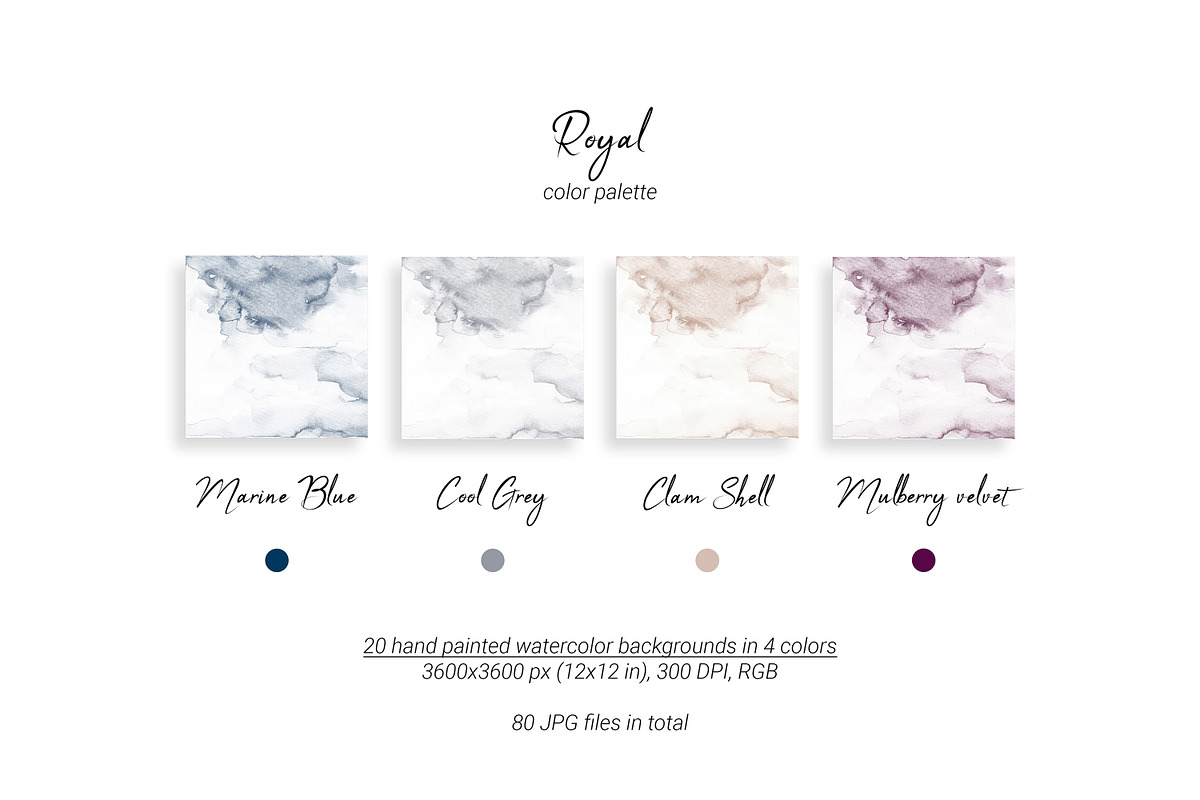 ROYAL | Watercolor backgrounds, a Texture Graphic by SweetRenieDesigns (Photo 4 of 8)