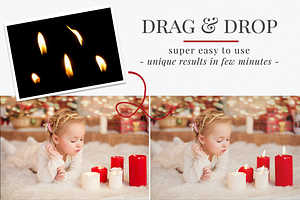 Candle Flames Photo Overlays