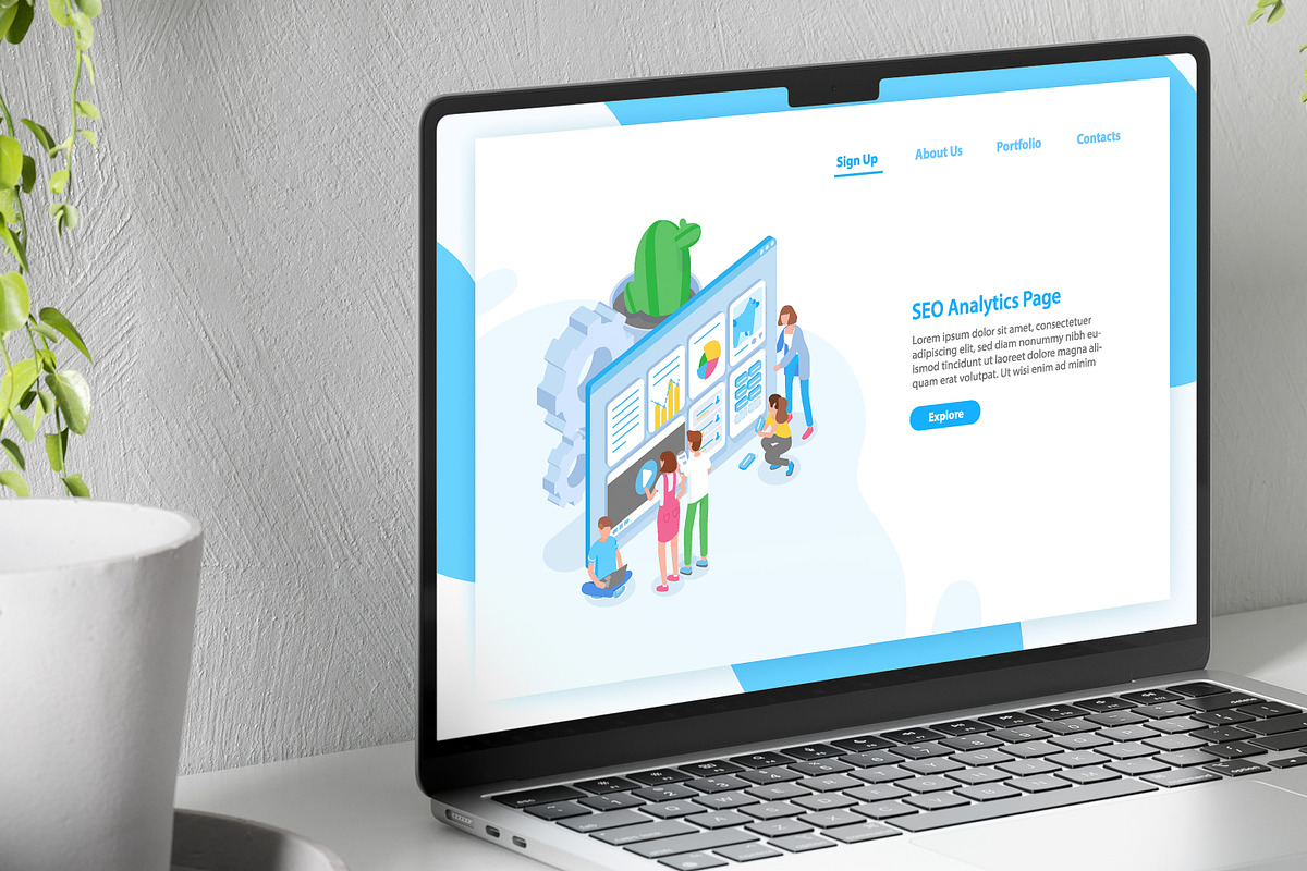 SEO analytics concept, a Work Illustration by Good Studio (Photo 3 of 3)