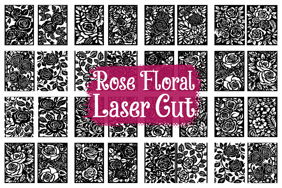 Intricate Rose Floral Laser Cut, an Illustration by BIPLOB EXPERT