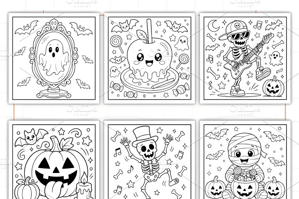 Bold Easy Cute Halloween Coloring, a Seasonal Illustration by Design Station (Photo 3 of 3)
