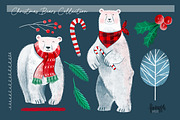 Christmas Bears Clipart, an Object Graphic by FINEAPPLE (Thumbnail 2 of 6)