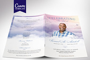 Heavenly Funeral Program Template, a Brochure Template by Four C Graphic (Thumbnail 1 of 10)