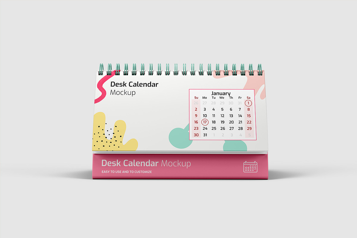 Desk Calendar Mockup - 6 views, a Packaging Mockup by Illusiongraphic (Photo 5 of 19)