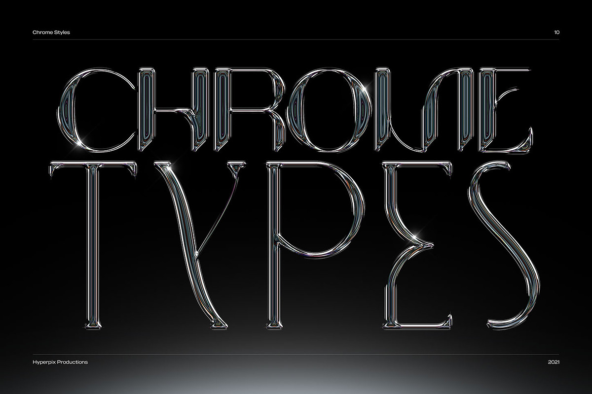 Chrome Text Styles Bundle - 50% OFF, a Layer Style Add-On by Hyperpix Productions (Photo 40 of 47)