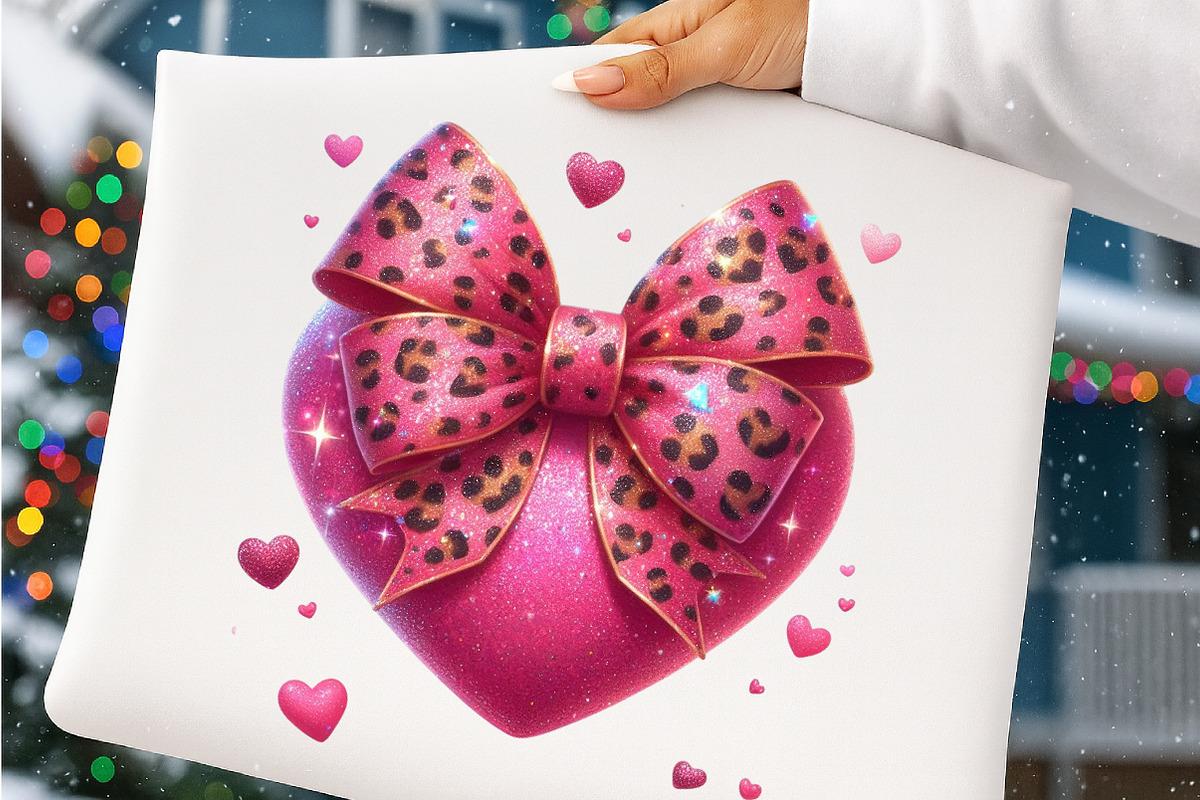 Glitter Pink Bow Heart Png, an Illustration by SinaCreation (Photo 10 of 11)