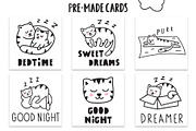 Good night cats, an Animal Illustration by cutelevindesign (Thumbnail 5 of 9)